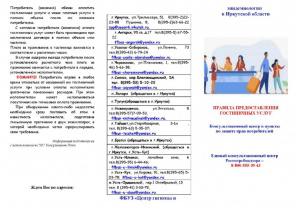 Памятка. Правила предоставления гостиничных услуг